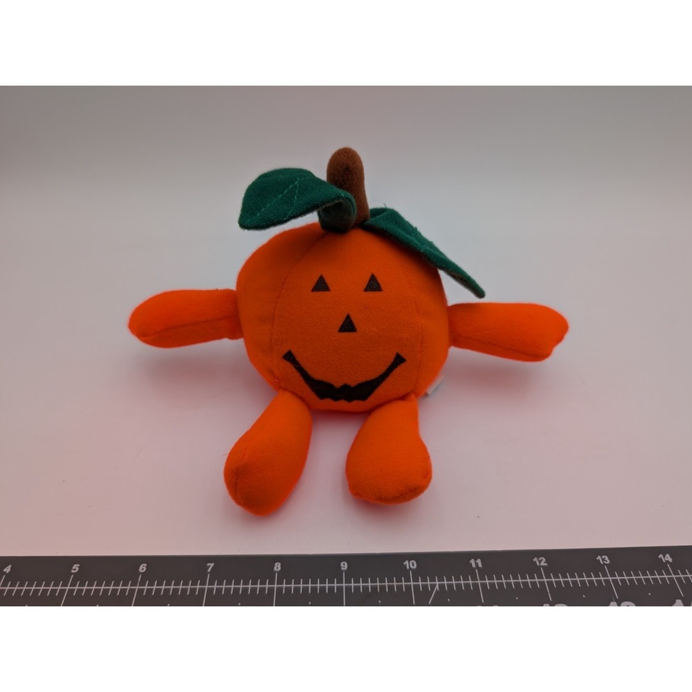 Genich Pumpkin Jack o Lantern Bean Plush 7 Inch Stuffed Animal Toy